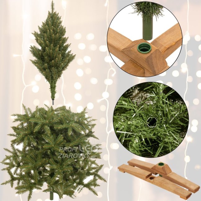 Umelý vianočný stromček Premium Royal Trees - 180 cm -  kaukazský smrek s dreveným stojanom