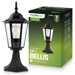 Vonkajšia záhradná lampa E27 LANDSCAPE 40cm čierna BELLIS LUMILED