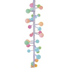 Vianočná reťaz veľké cherry s časovačom 4 m 40 led ip44 multicolor