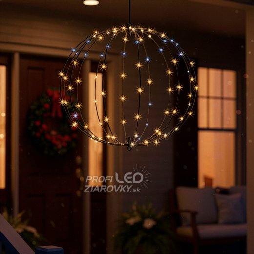 Vianočná dekorácia do záhrady - 160 LED, IP44 teplá biela + biele blikanie