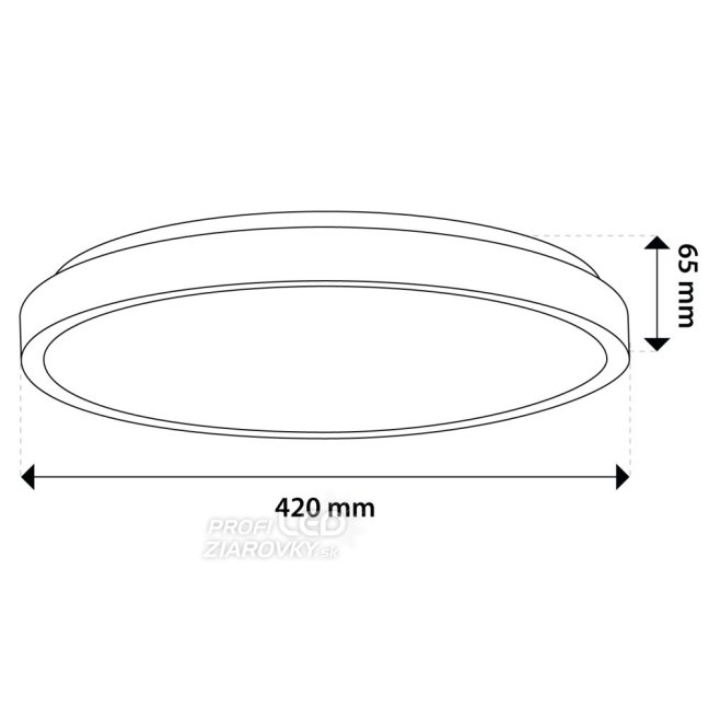 LED stropný plafón 36W 4000K CELIS Round IP44 Black Ring ALS LUMILED