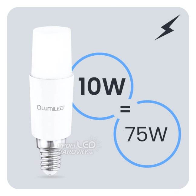 LED žiarovka E14 10W = 75W 1055lm 4000K Neutral Stick LUMILED