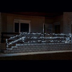 Vianočná led svetelná reťaz vonkajšia - 1000led - 70m studená biela
