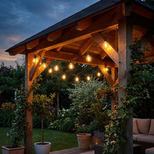 Solárna záhradná girlanda 75x LED ozdobné guľôčky 45m 2700K teplá biela + diaľkový ovládač CALLIS2 LUMILED