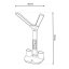 Lampa stolová LED dvojitá s displejom DALIS 11W 400lm biela LUMILED