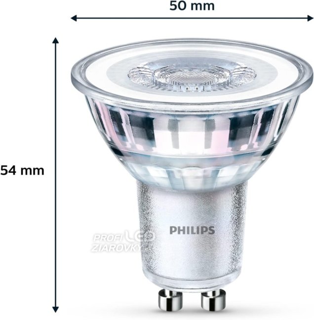 LED žiarovka GU10 4,9W = 65W 485lm 4000lm Neutrálny 36° reflektor PHILIPS