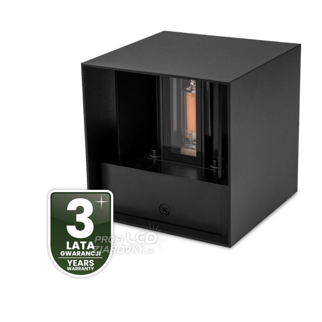 Záhradné nástenné svietidlo LED G9 nastaviteľné zhora nadol čierne PYXIS LUMILED