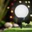 Solárna záhradná lampa LED 6500K IP44 25cm zapichovacia zemná biela guľa ATRIS LUMILED