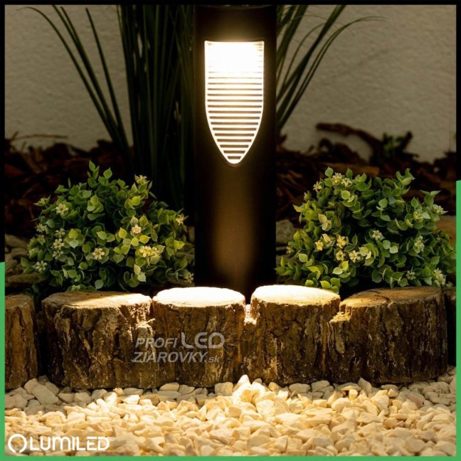 LED solárna záhradná lampa 34cm BURGO 4000K IP44 LUMILED