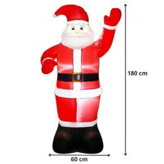 Samonafukovací Santa Claus s LED osvetlením - vonkajší - 180 cm
