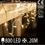 Vianočná led svetelná záclona vonkajšia - 800led - 20m teplá biela