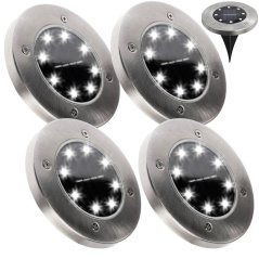 Sada 4x záhradná lampa 8x LED 0,8W SOLAR DOGRUNT s krytím IP54