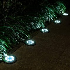 Sada 4x záhradná lampa 8x LED 0,8W SOLAR DOGRUNT s krytím IP54
