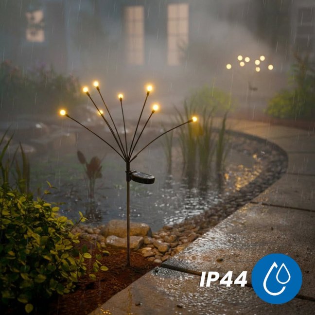 Solárna záhradná lampa LED 3000K TULIO púpava guľôčky 70 cm IP44 LUMILED