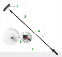LED solárna záhradná lampa poháňaná stojacim stĺpikom 78 cm 4000K IP64 so súmrakovým senzorom