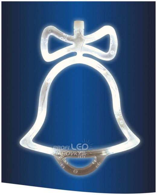 Led dekorácia do okna, zvonček, 19cm, 4,5v