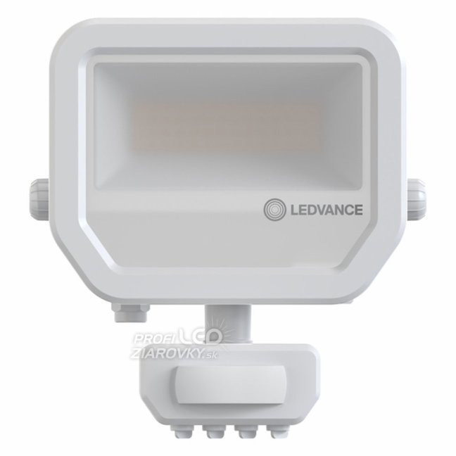 LED reflektor Vonkajší reflektor 17W 2400lm 4000K IP65 biely so senzorom pohybu a súmraku Reflektor Ledvance