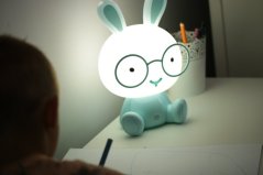 Detská nočná lampa led zajačik polux, 2,5w - modrá