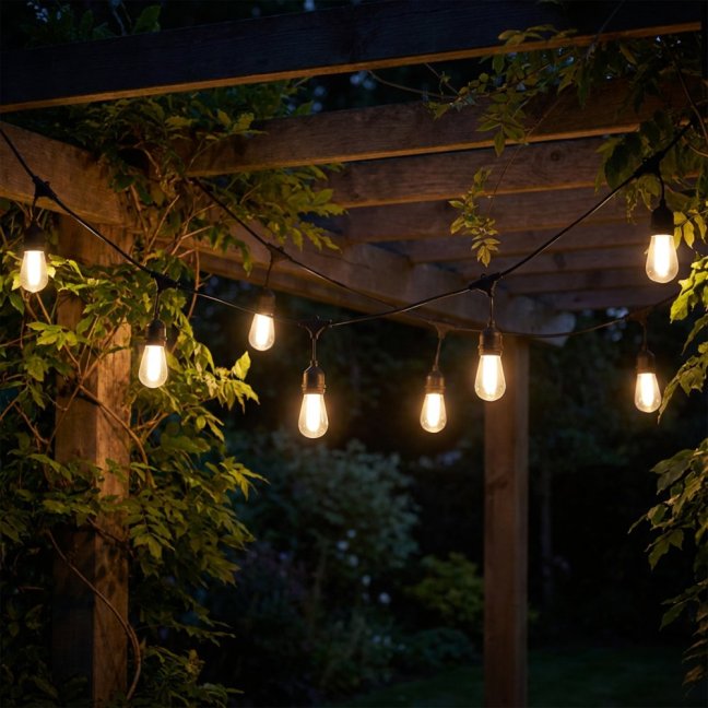 Solárna záhradná girlanda 15x LED plameň dekoratívne svetielka 15m 1800K teplá FLAME LUMILED