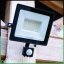 LED reflektor ZUNA2 50W 4500lm 4000K IP44 Black Senzor pohybu LUMILED