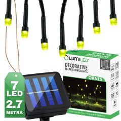 ORNIS LUMILED 7x LED záhradná solárna girlanda Dekoratívne svetlá
