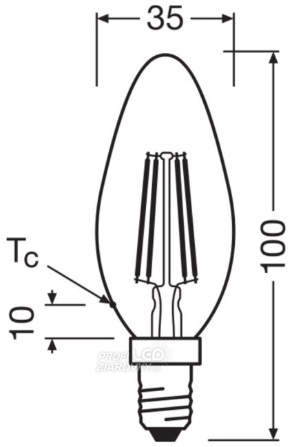 LED žiarovka E14 B35 3,4W = 40W 470lm 2700K Warm 300° CRI90 Žiarovka OSRAM SUPERSTAR+ Stmievateľná