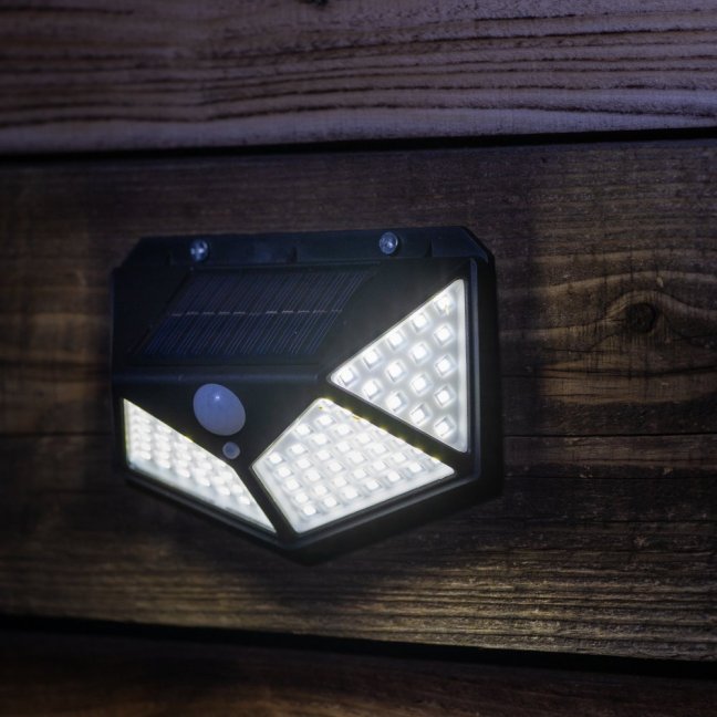 Solárne reflektory LED Halogénová záhradná lampa 6500K IP65 Senzor pohybu a súmraku VERIS LUMILED