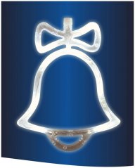 Led dekorácia do okna, zvonček, 19cm, 4,5v