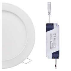 Led stropné vstavané svietidlo kruh 12w ip20 neutrálna biela