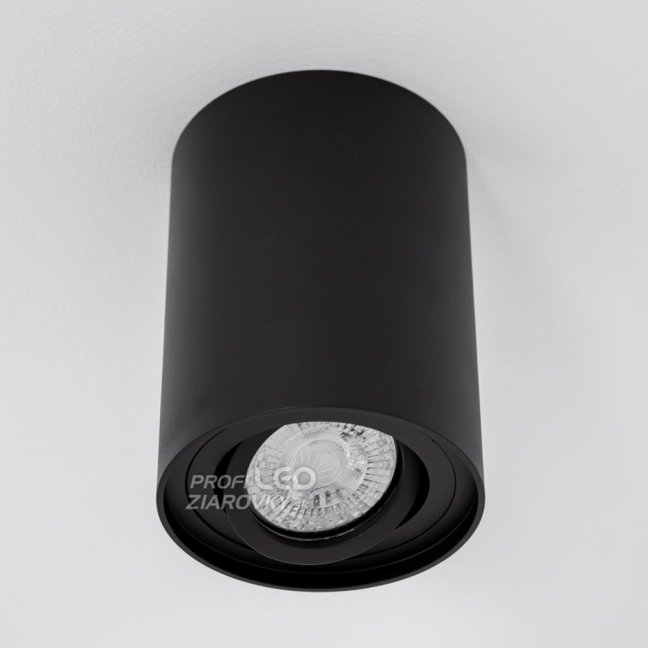 HALOGEN Spot Tube Movable GU10 Round Black 125mm AMAT-XL LUMILED pre povrchovú montáž