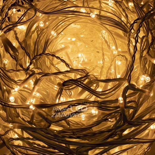 Svetelný záves vonkajší 12 m, 300 LED, teplá biela, na spájanie, časovač, 8 programov