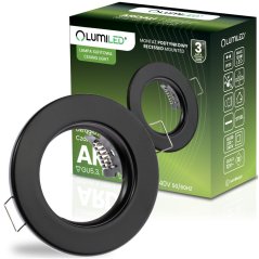 ARDALI Čierny plech MR16 GU10 kruhové svietidlo HALOGEN na zapustenú montáž