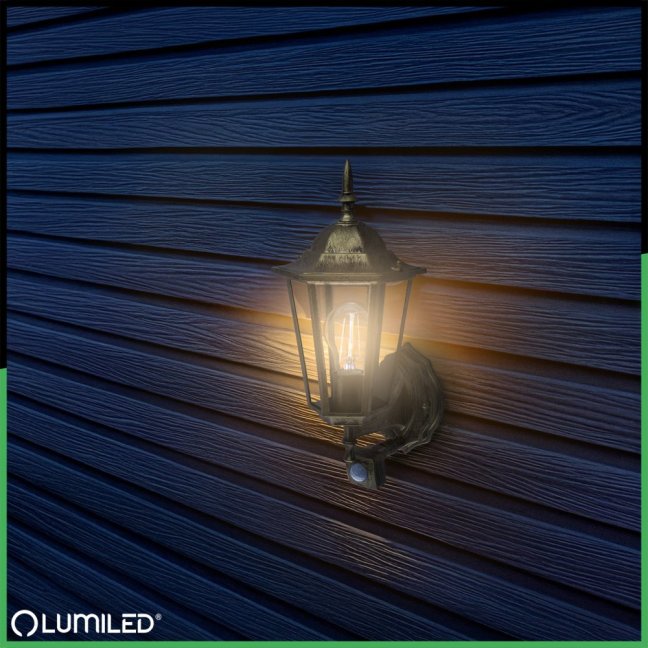 Záhradná lampa Vonkajšia nástenná lampa E27 12W LED svietidlo Senzor pohybu BELLIS LUMILED