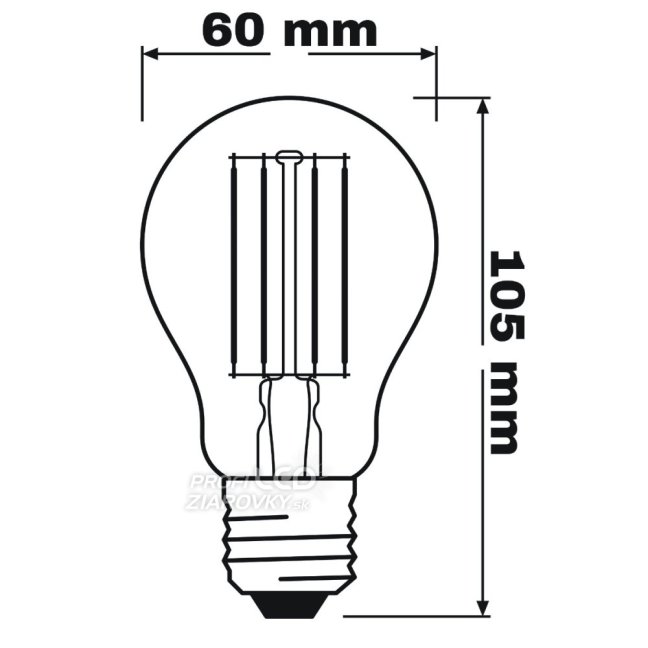 LED žiarovka E27 A60 CL 11W = 100W 1521lm 2700K Warm 300° Filament OSRAM STAR
