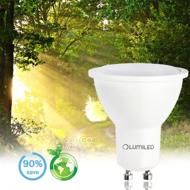 LED žiarovka GU10 - 8W = 70W - 720lm - 3000K - Teplá - 120° - LUMILED