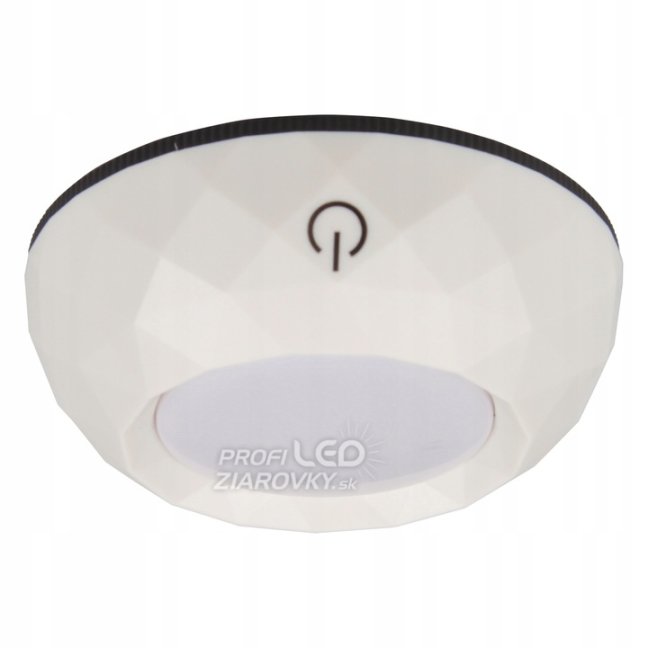 2x LED kruhové samolepiace kruhové svetlo pod skrinku s batériou 4000K 3xAA biela