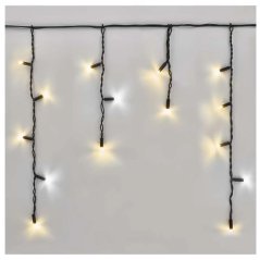 Viktória led svetelná záclona vonkajšia flash - 500led - 30m teplá biela / flash prebliknutie studená biela