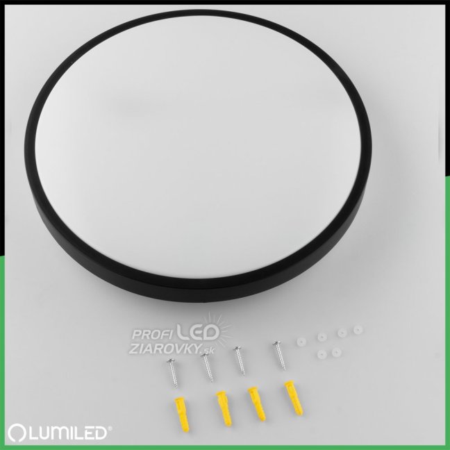 LED stropný plafón 36W 4000K CELIS Round IP44 Black Ring ALS LUMILED