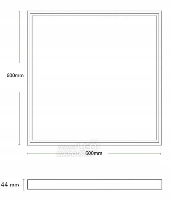 Rám na povrchovú montáž pre LED panel 60 x 60 cm ECOLIGHT
