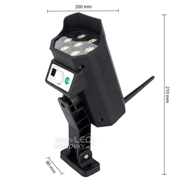 LED solárna vonkajšia kamera atrapa Záhradný senzor + diaľkové ovládanie
