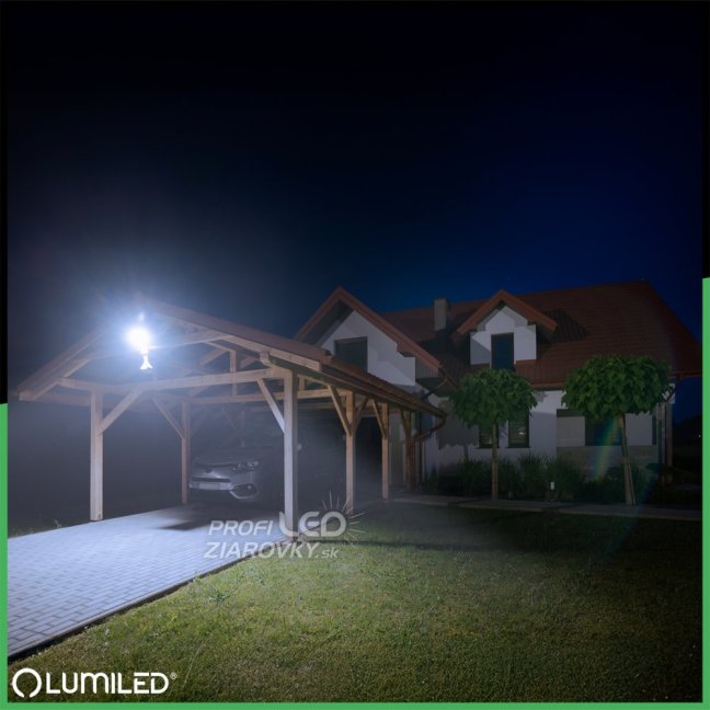 LED reflektor ZUNA2 10W 900lm 6500K IP44 Black Senzor pohybu LUMILED