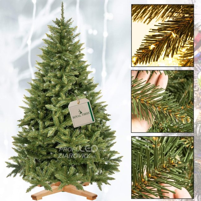 Umelý vianočný stromček Premium Royal Trees - 180 cm -  kaukazský smrek s dreveným stojanom