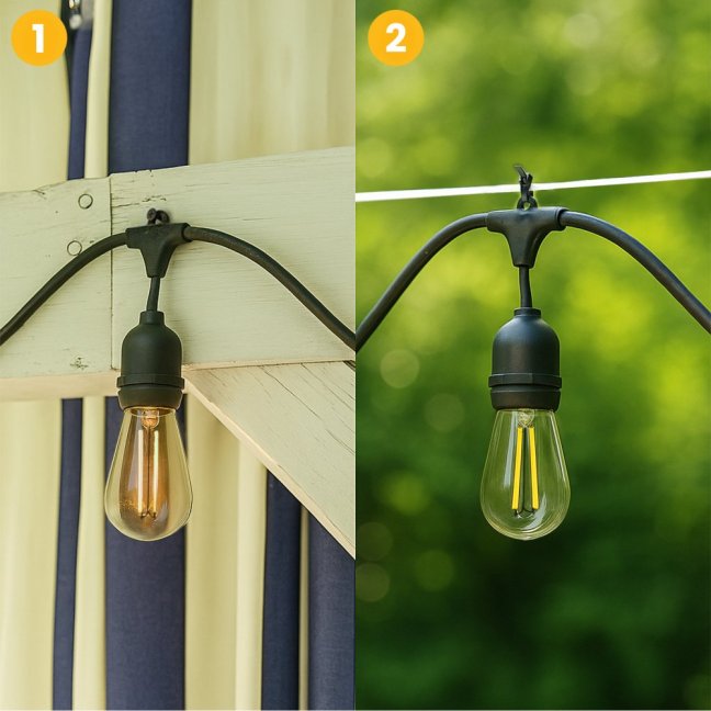 MALUS Vonkajšia záhradná svetelná reťaz 20 m 20x E27 Lumiled