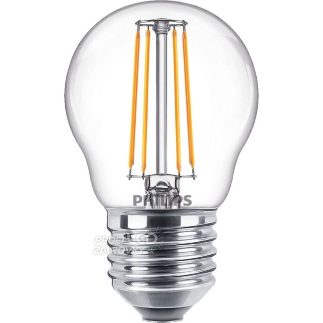 LED žiarovka E27 P45 4,3W = 40W 470lm 2700K Teplé vlákno PHILIPS