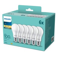 6PAK LED žiarovka E27 13W = 100W 1521lm 2700K Warm PHILIPS