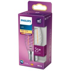 LED žiarovka E14 BW35 2W = 25W 250lm 2700K Warm Filament PHILIPS