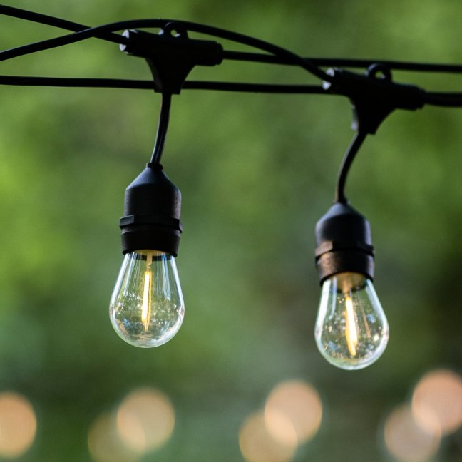 Vonkajšia solárna girlanda 22x LED ozdobné žiarovky 15m 2700K teplá IP65 SOLLIS 2 Lumiled