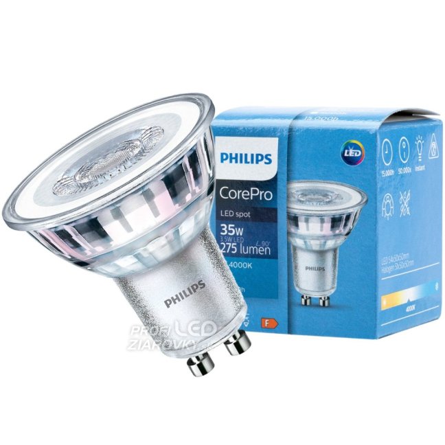 LED žiarovka GU10 3,5W = 35W 275lm 4000K Neutrálna 36° PHILIPS