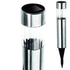 Záhradné solárne LED svietidlo TUBA - silver