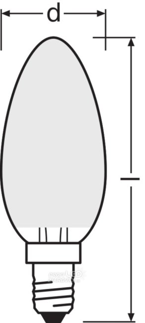 LED žiarovka E14 B35 3,4W = 40W 470lm 4000K Neutrálne 300° CRI90 Vlákno OSRAM SUPERSTAR+ Stmievateľné